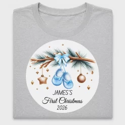Baby's First Christmas DTF Transfer 2026