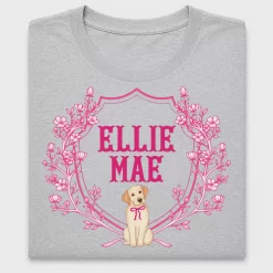 Dog Mom Floral Crest DTF Transfer