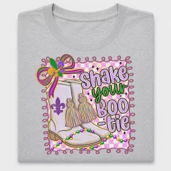 Mardi Gras Cowboy Boots DTF Transfer