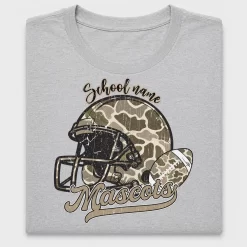 Camo Football Helmet DTF Transfer Personalized