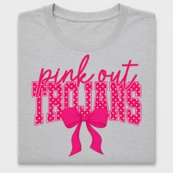 Pink Out Trojans Polka Dot DTF Transfer