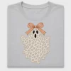 Retro Leopard Ghost with Bow DTF Transfer