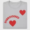 Embroidered Heart DTF Transfer