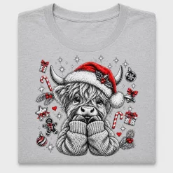 Retro Christmas Highland Cow DTF Transfer