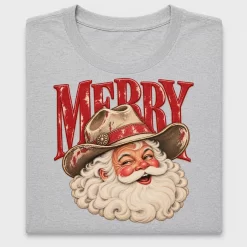 Vintage Cowboy Santa DTF Transfer
