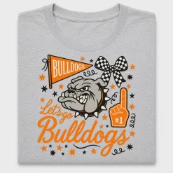Retro Bulldog Mascot DTF Transfer