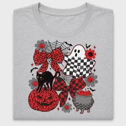 Gothic Halloween DTF Transfer Red Black