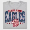 Custom School Name Eagle Varsity DTF Transfer
