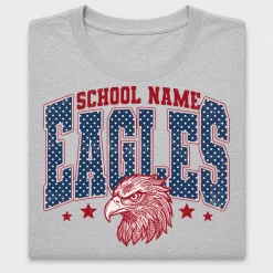 Custom School Name Eagle Varsity DTF Transfer