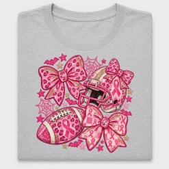 Pink Football Leopard Bows DTF Transfer