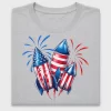 Patriotic Fireworks Rockets DTF Transfer