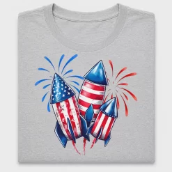 Patriotic Fireworks Rockets DTF Transfer