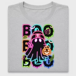 Neon Boo Ghost Halloween DTF Transfer