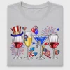 Fourth of July Wine Glasses DTF Transfer