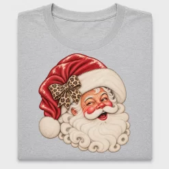 Retro Santa Leopard Bow DTF Transfer