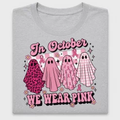 In October We Wear Pink Ghost DTF Transfer