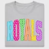 Colorful Varsity Royals DTF Transfer