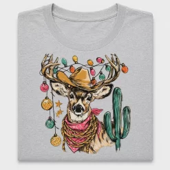 Cowboy Reindeer Christmas DTF Transfer