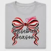 Baseball Season Striped Bow DTF Transfer