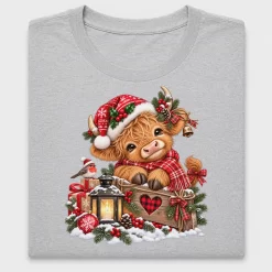 Christmas Highland Cow DTF Transfer