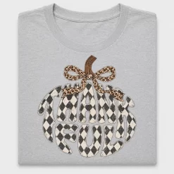 Thankful Pumpkin Checkered Bow DTF Transfer
