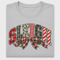 Retro Sleigh Plaid Bow DTF Transfer