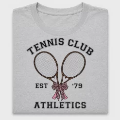 Retro Tennis Club Leopard Bow DTF Transfer