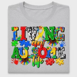 Autism Awareness Au-some Life DTF Transfer