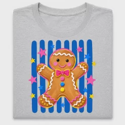 Striped Gingerbread Man DTF Transfer