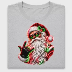 Neon Santa Claus DTF Transfer